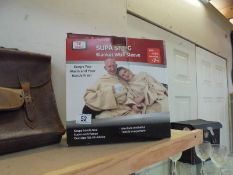 A boxed super snug blanket with sleeves.