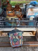 A box of vintage lamps/lights, COLLECT ONLY