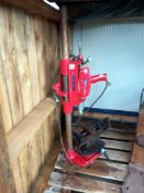 A large pillar drill and a hand vice (working). COLLECT ONLY.