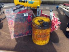 A BP petrol can with brass cap etc., COLLECT ONLY.