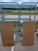 A four shelf metal outside shelf unit, 150 x 180 cm, COLLECT ONLY.