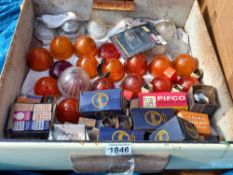 A collection of glass indicator lenses etc., COLLECT ONLY.