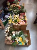 A quantity of artificial flowers COLLECT ONLY