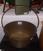 A Victorian brass jam pan COLLECT ONLY
