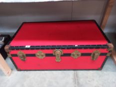 A large red trunk COLLECT ONLY