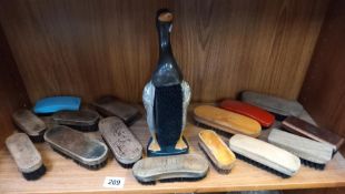 A good lot of vintage shoe brushes etc