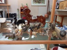 A Beswick dachshund and quantity of small animals etc