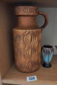 A West German jug and small German vase COLLECT ONLY
