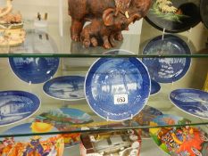 Seven Royal Copenhagen collector's plates, 1970-1976.