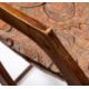 A Victorian mahogany folding campaign chair, with studded and tapestry embroidered head panel, - Image 4 of 5