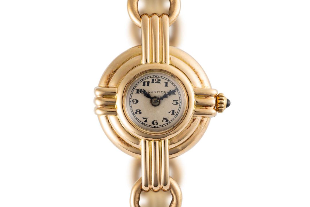 A RARE LADIES 18K SOLID GOLD CARTIER BRACELET WATCH CIRCA 1960s Movement: 17J, manual wind, cal. - Image 1 of 8