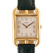 A LADIES 18K SOLID GOLD HERMES CAPE COD WRIST WATCH CIRCA 2010 Movement: Quartz. Case: Approx.