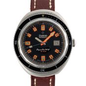 A GENTLEMAN'S SIZE STAINLESS STEEL ZODIAC SUPER SEAWOLF AUTOMATIC DIVERS WRIST WATCH CIRCA 1970,