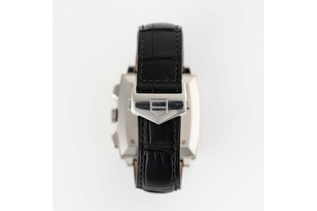 A GENTLEMAN'S STAINLESS STEEL TAG HEUER MONACO AUTOMATIC CHRONOGRAPH WRIST WATCH CIRCA 2005, REF. - Image 8 of 8