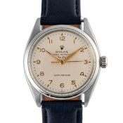 A GENTLEMAN'S SIZE STAINLESS STEEL ROLEX OYSTER PERPETUAL AIR KING PRECISION BRACELET WATCH CIRCA