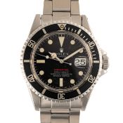 A RARE GENTLEMAN'S SIZE STAINLESS STEEL ROLEX OYSTER PERPETUAL SUBMARINER 