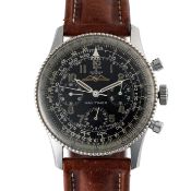 A RARE GENTLEMAN'S SIZE STAINLESS STEEL BREITLING NAVITIMER AOPA CHRONOGRAPH WRIST WATCH CIRCA 1960,