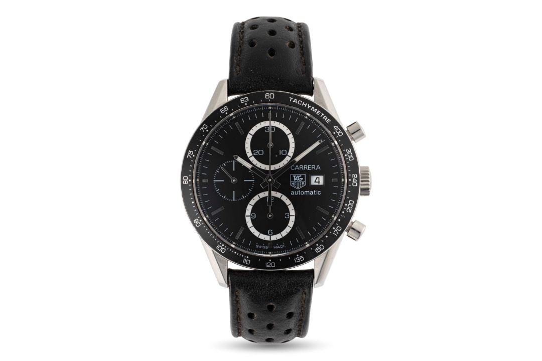 A GENTLEMAN'S SIZE STAINLESS STEEL TAG HEUER CARRERA AUTOMATIC CHRONOGRAPH WRIST WATCH CIRCA - Image 2 of 8