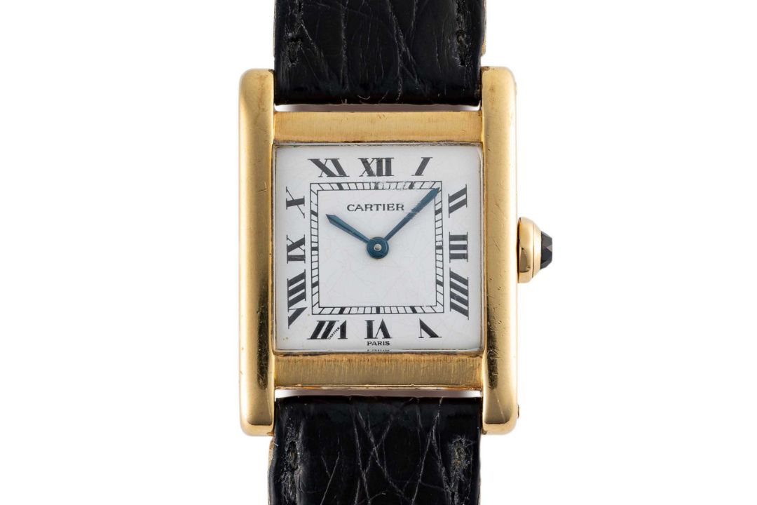 A RARE GENTLEMAN'S SIZE 18K SOLID GOLD CARTIER PARIS TANK NORMALE WRIST WATCH CIRCA 1980s - Image 1 of 8