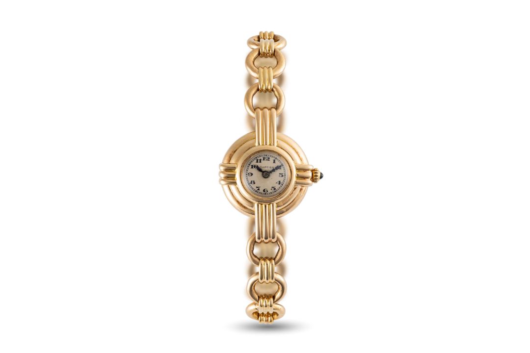A RARE LADIES 18K SOLID GOLD CARTIER BRACELET WATCH CIRCA 1960s Movement: 17J, manual wind, cal. - Image 2 of 8