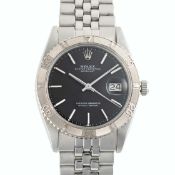A GENTLEMAN'S SIZE STEEL & WHITE GOLD ROLEX OYSTER PERPETUAL DATEJUST 