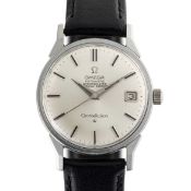 A GENTLEMAN'S SIZE STAINLESS STEEL OMEGA CONSTELLATION CHRONOMETER DATE WRIST WATCH CIRCA 1966, REF.