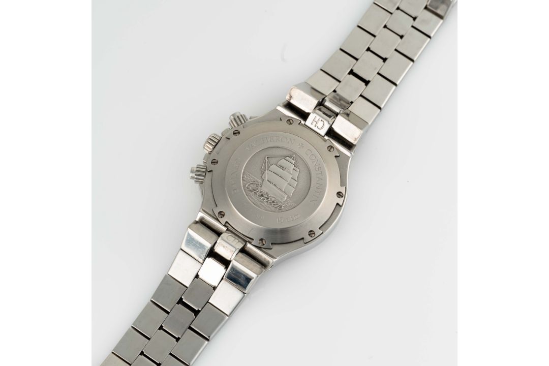 A GENTLEMAN'S SIZE STAINLESS STEEL VACHERON CONSTANTIN OVERSEAS AUTOMATIC CHRONOGRAPH BRACELET WATCH - Image 3 of 9