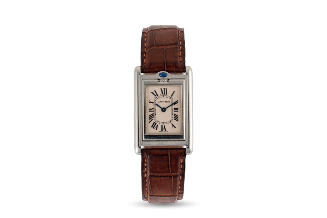 A GENTLEMAN'S SIZE STAINLESS STEEL CARTIER TANK BASCULANTE WRIST WATCH CIRCA 2000s, REF. 2405 - Image 2 of 9