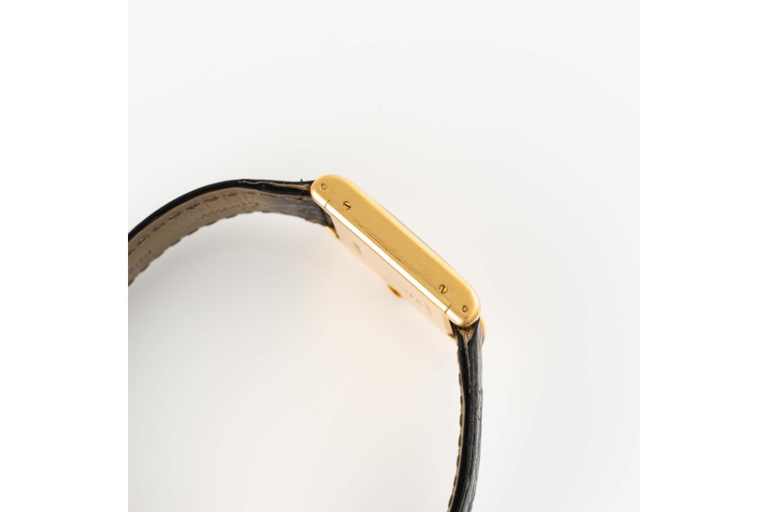 A RARE GENTLEMAN'S SIZE 18K SOLID GOLD CARTIER PARIS TANK NORMALE WRIST WATCH CIRCA 1980s - Image 8 of 8