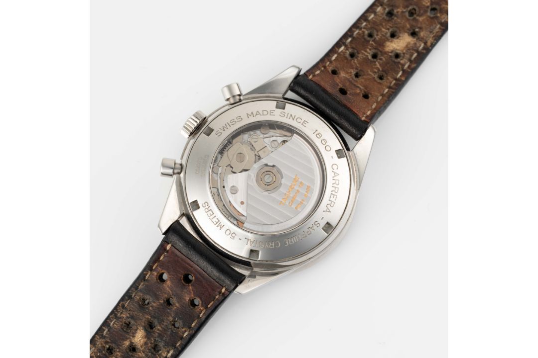 A GENTLEMAN'S SIZE STAINLESS STEEL TAG HEUER CARRERA AUTOMATIC CHRONOGRAPH WRIST WATCH CIRCA - Image 8 of 8