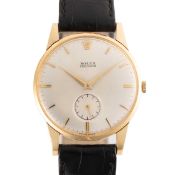 A GENTLEMAN'S SIZE 18K SOLID GOLD ROLEX PRECISION WRIST WATCH CIRCA 1960s, REF. 9726 Movement: