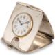 A RARE SOLID SILVER & GOLD CARTIER TRAVEL CLOCK CIRCA 1930, WITH 24 HOUR ENAMEL DIAL, ACCOMPANIED BY - Image 1 of 5