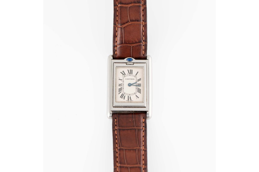 A GENTLEMAN'S SIZE STAINLESS STEEL CARTIER TANK BASCULANTE WRIST WATCH CIRCA 2000s, REF. 2405 - Image 5 of 9