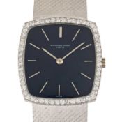A FINE GENTLEMAN'S SIZE 18K SOLID WHITE GOLD & DIAMOND AUDEMARS PIGUET BRACELET WATCH DATED 1969,