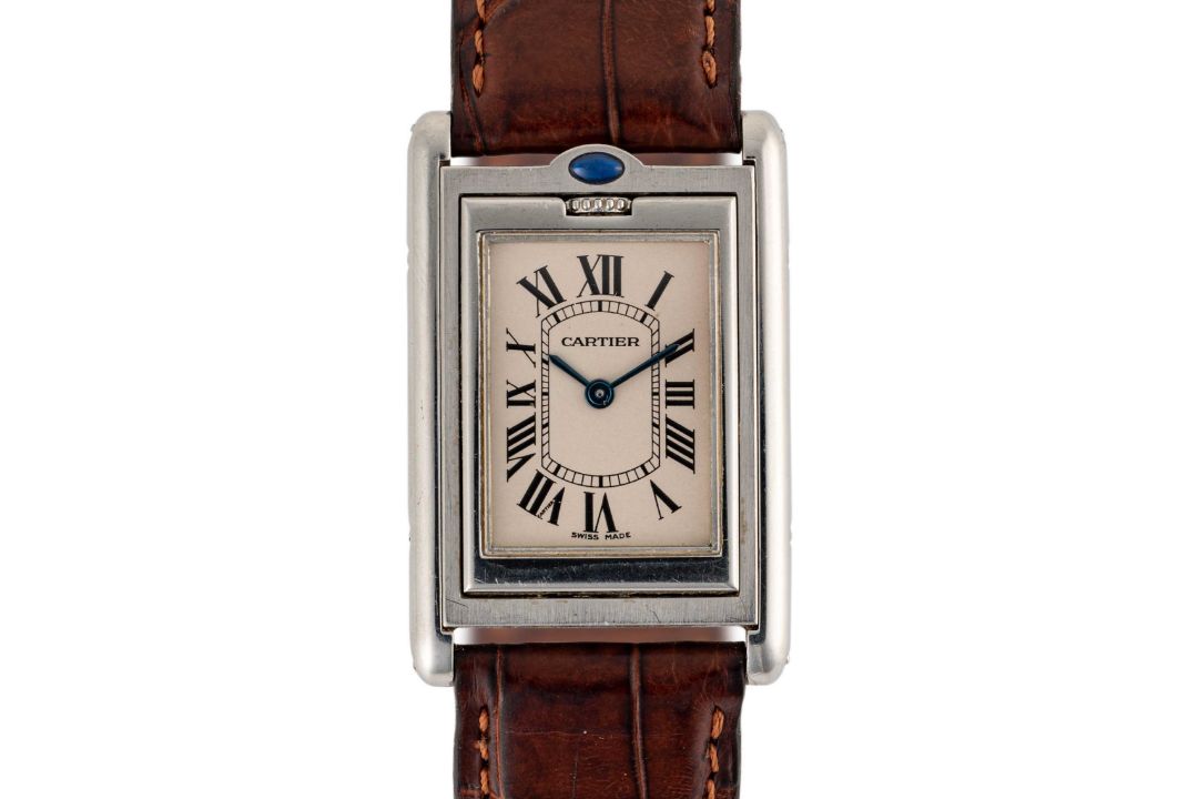 A GENTLEMAN'S SIZE STAINLESS STEEL CARTIER TANK BASCULANTE WRIST WATCH CIRCA 2000s, REF. 2405 - Image 1 of 9