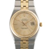 A GENTLEMAN'S SIZE STEEL & GOLD ROLEX OYSTER PERPETUAL DATEJUST BRACELET WATCH CIRCA 1978, REF. 1630