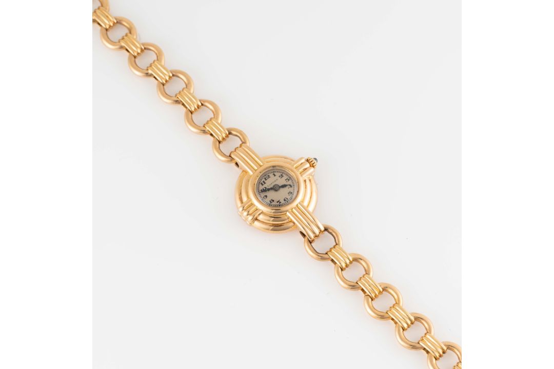 A RARE LADIES 18K SOLID GOLD CARTIER BRACELET WATCH CIRCA 1960s Movement: 17J, manual wind, cal. - Image 3 of 8