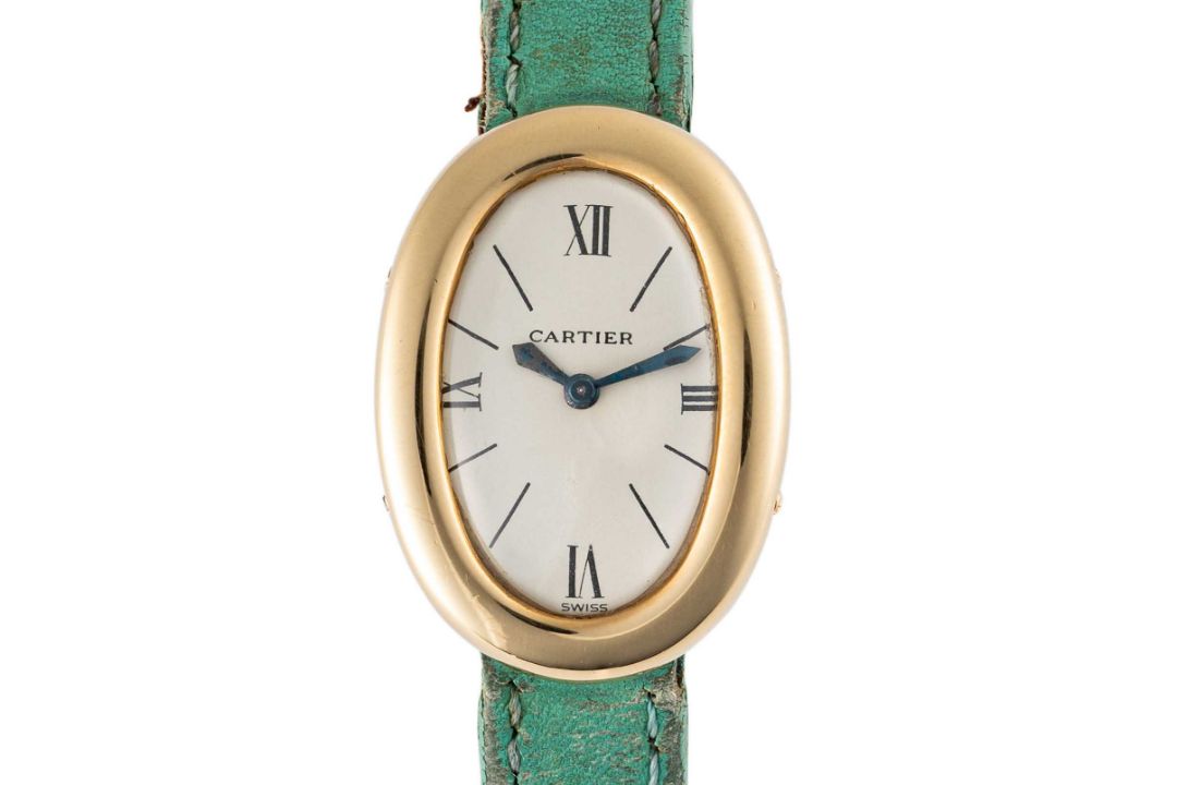 A RARE LADIES 18K SOLID GOLD CARTIER BAIGNOIRE BACK WIND WRIST WATCH CIRCA 1960 Movement: 15J, - Image 1 of 8