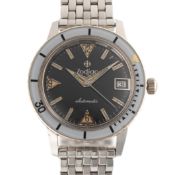 A GENTLEMAN'S SIZE STAINLESS STEEL ZODIAC SEAWOLF AUTOMATIC DIVERS WRIST WATCH CIRCA 1960s, REF.