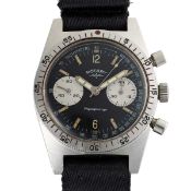 A GENTLEMAN'S SIZE STAINLESS STEEL ROTARY AQUAPLUNGE CHRONOGRAPH WRIST WATCH CIRCA 1970, REF. 7651