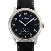A GENTLEMAN'S SIZE STAINLESS STEEL BLANCPAIN VILLERET AUTOMATIC DATE WRIST WATCH CIRCA 2000, BLACK