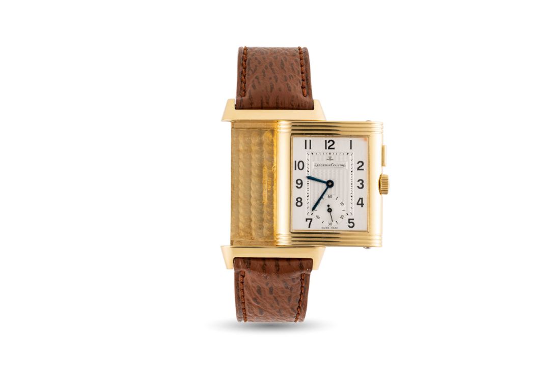 A FINE GENTLEMAN'S SIZE 18K SOLID GOLD JAEGER LECOULTRE REVERSO DUOFACE NIGHT & DAY DUAL TIME - Image 3 of 3