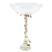 A FINE & RARE 18K SOLD GOLD & ROCK CRYSTAL CENTREPIECE CIRCA 1980s A rock crystal base and column,