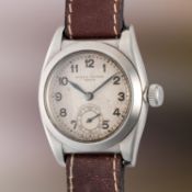 AN EXTREMELY RARE GENTLEMAN'S SIZE STAINLESS STEEL ROLEX OYSTER SPEED WRIST WATCH CIRCA 1940s,