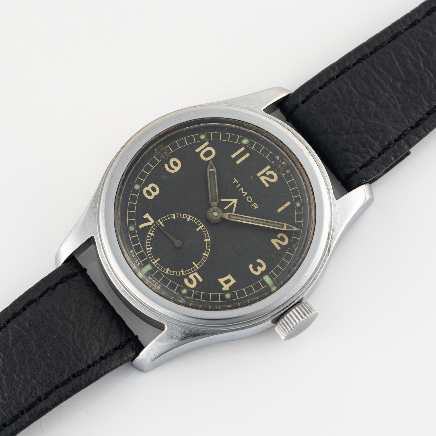 A GENTLEMAN'S STAINLESS STEEL BRITISH MILITARY TIMOR W.W.W. WRIST WATCH CIRCA 1945, PART OF THE " - Image 4 of 9