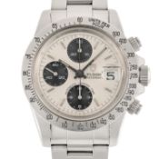 A RARE GENTLEMAN'S SIZE STAINLESS STEEL ROLEX TUDOR OYSTERDATE AUTOMATIC CHRONO TIME 