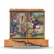 A RARE 8 DAY ENAMEL MANTEL CLOCK BY HENRI DIDISHEIM, ONE OF THE MOST IMPORTANT FOUNDERS OF THE SWISS