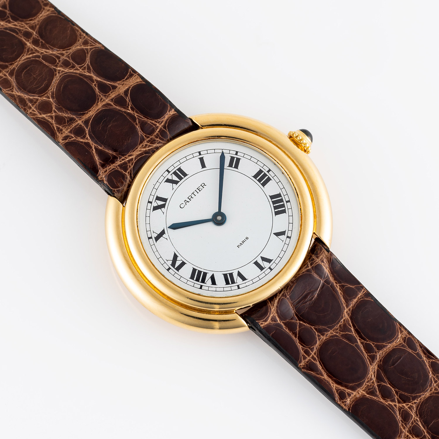 A RARE GENTLEMAN'S SIZE 18K SOLID GOLD CARTIER PARIS VENDOME AUTOMATIC WRIST WATCH CIRCA 1970s, REF. - Image 3 of 9