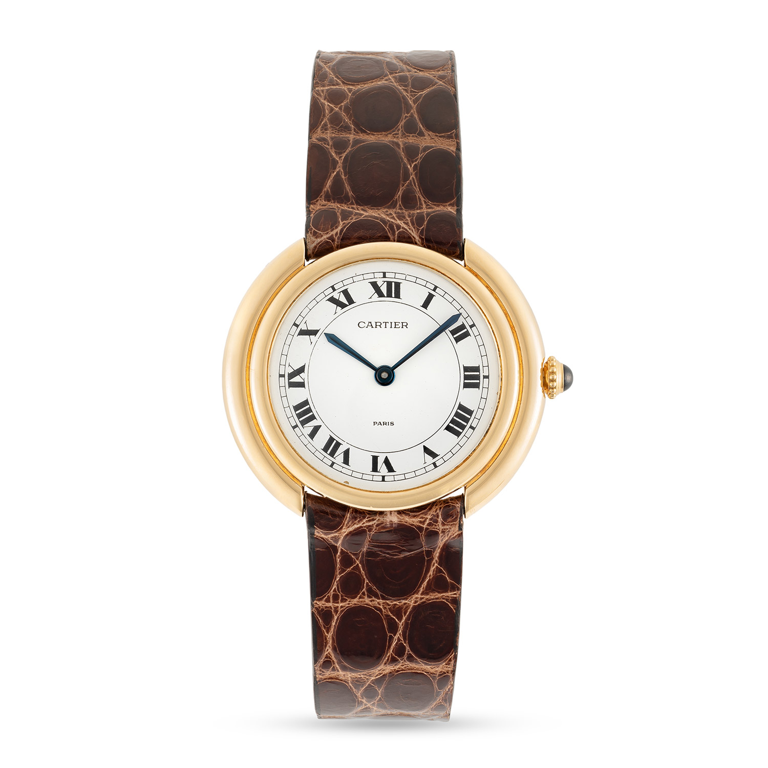 A RARE GENTLEMAN'S SIZE 18K SOLID GOLD CARTIER PARIS VENDOME AUTOMATIC WRIST WATCH CIRCA 1970s, REF. - Image 2 of 9