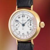 A VERY RARE GENTLEMAN'S SIZE 18K SOLID GOLD LONGINES PULSOMETER MONOPUSHER CHRONOGRAPH WRIST WATCH